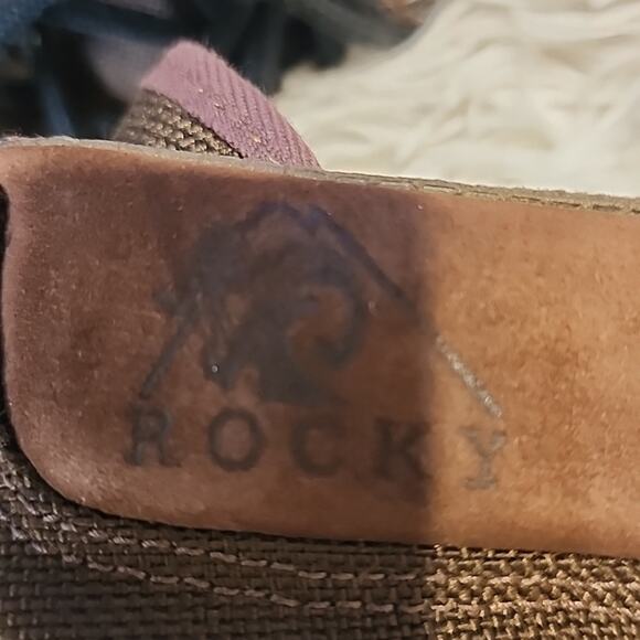 ROCKY OIL RESISTANT MADE IN GOOD OLDâUSAâLEATHERâ CANVASâWOMANS 8 - Picture 14 of 16